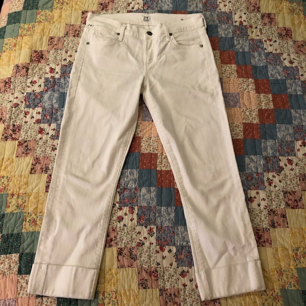Citizens Of Humanity White Cropped Ankle Jeans